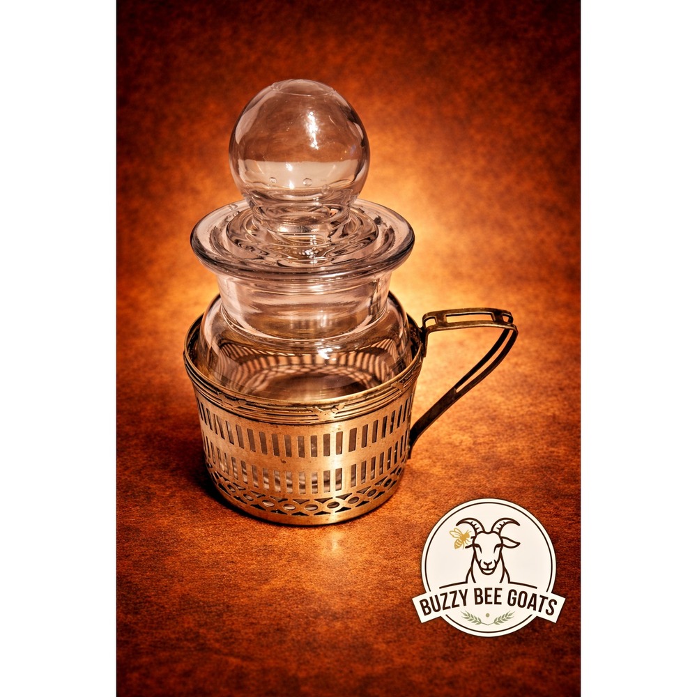 VINTAGE STERLING SILVER GLASS APOTHECARY TINCTURE BOTTLE WEBSTER